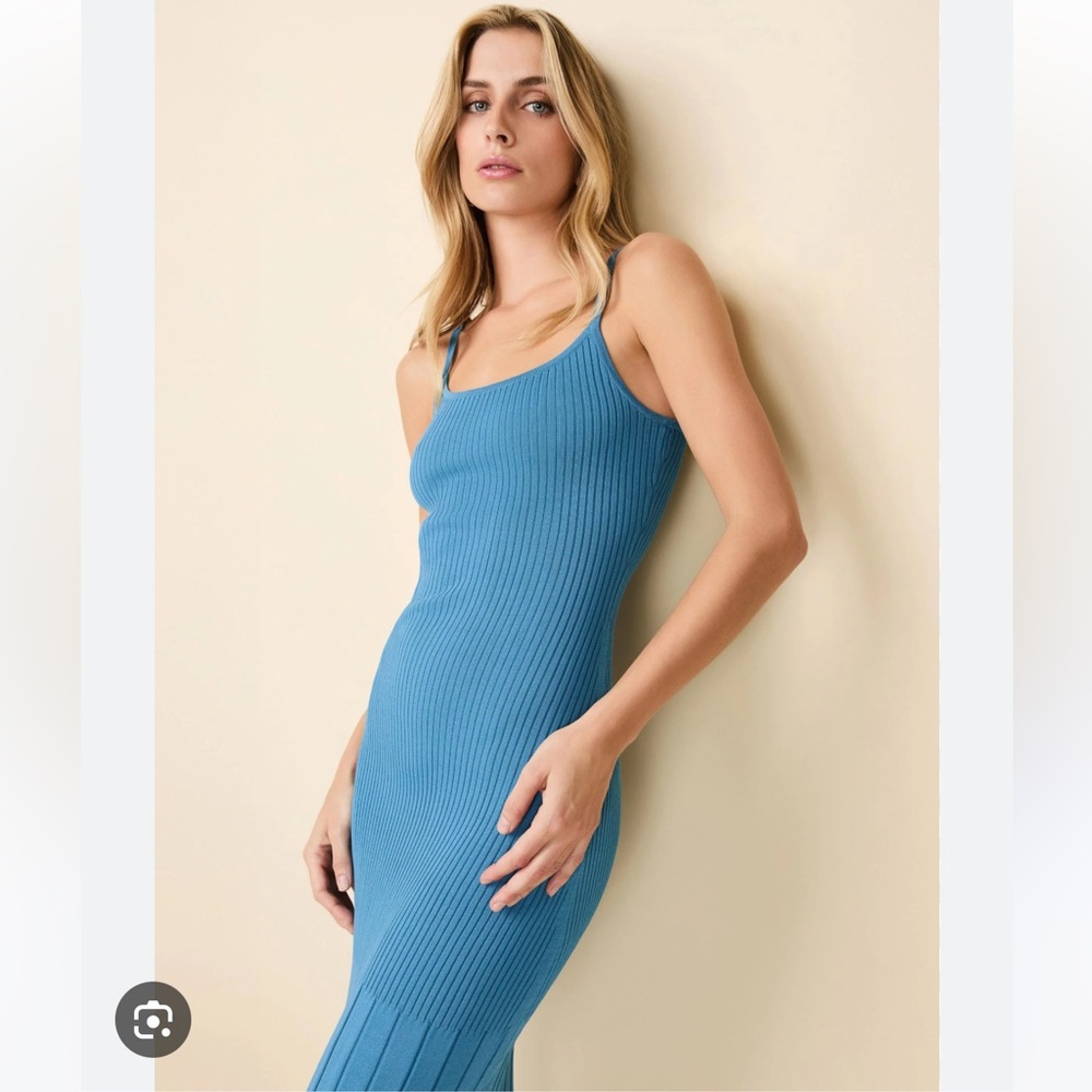 SOLID & STRIPED Midi Dress in French Blue